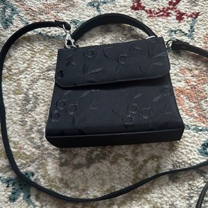 Super rare black vintage rose purse
